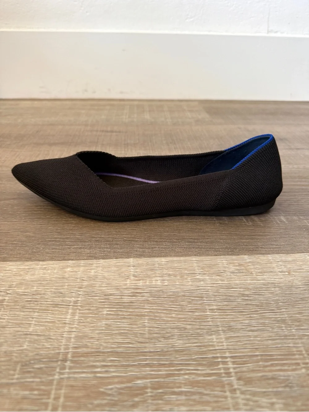 Rothy's The Point Flats Women's Size 9 Black Blue Pointed Toe